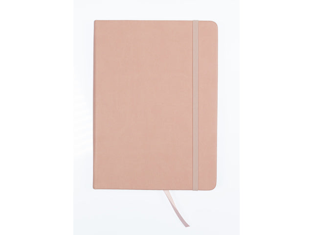 Schetsboek Kangaro A5 oud roze PU HC 80 blad 140gr roomwit met elastiek en lint