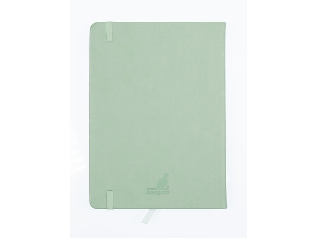 Schetsboek Kangaro A5 mint PU HC 80 blad 140gr roomwit met elastiek en lint