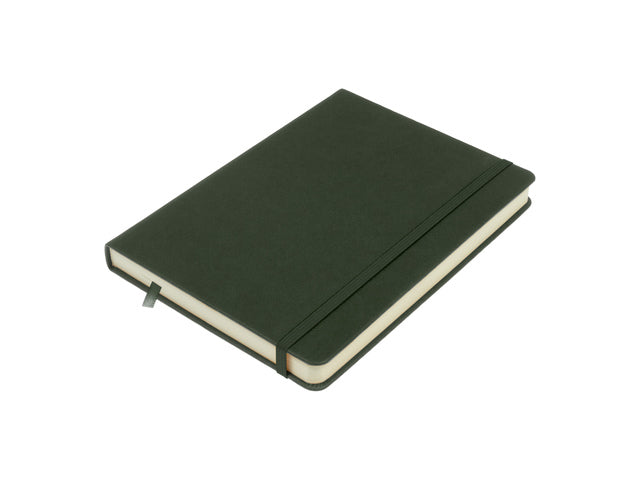 Schetsboek Kangaro A5 forest green PU HC 80 vel 140gr roomwit met elastiek en lint