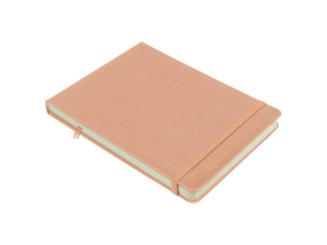Schetsboek Kangaro A5 landscape oud roze PU HC 80 blad 140gr roomwit met elastiek en lint