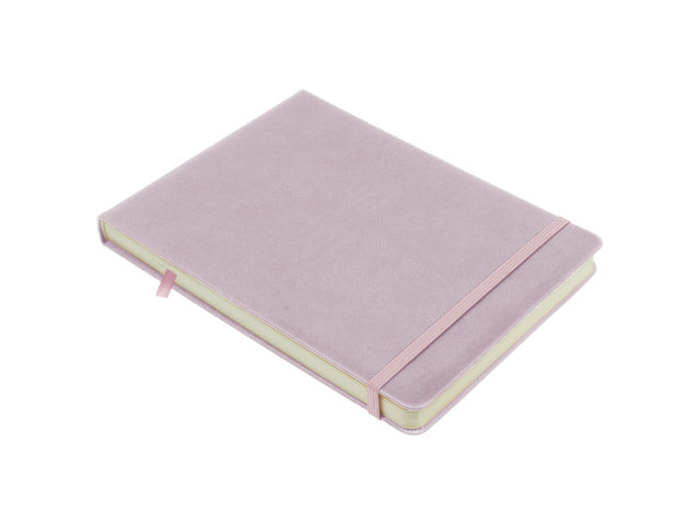 Schetsboek Kangaro A5 landscape violet PU HC 80 blad 140gr roomwit met elastiek en lint