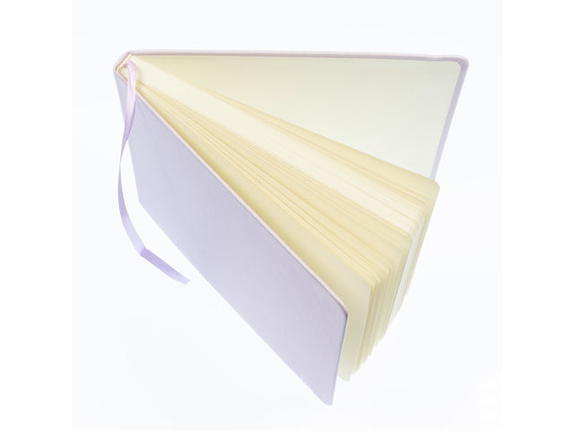 Schetsboek Kangaro A5 landscape violet PU HC 80 blad 140gr roomwit met elastiek en lint