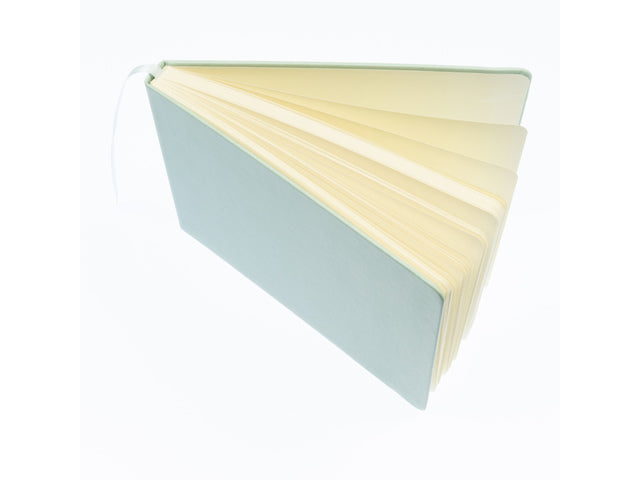 Schetsboek Kangaro A5 landscape mint PU HC 80 blad 140gr roomwit met elastiek en lint