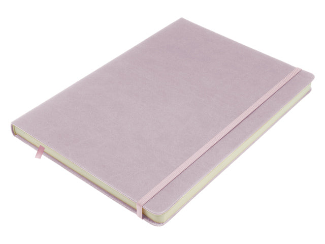 Schetsboek Kangaro A4 violet PU HC 80 blad 140gr roomwit met elastiek en lint