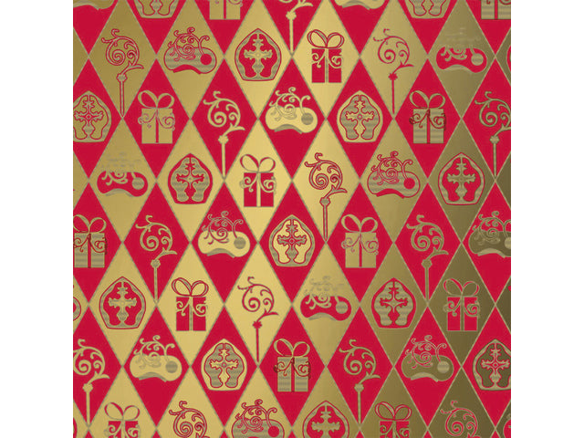 Geschenkpapier Kangaro Sint sortiert 70 x 200 cm, 60 Rollen