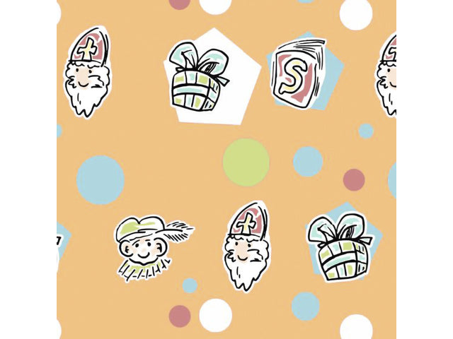 Geschenkpapier Kangaro Sint sortiert 70 x 200 cm, 60 Rollen