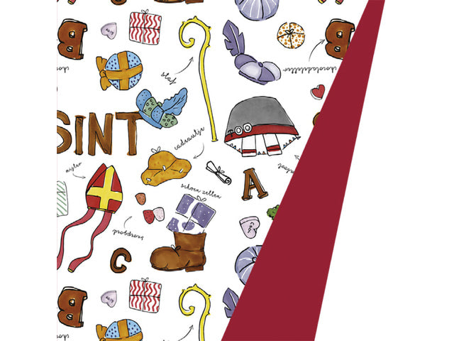 Geschenkpapier Kangaro Sint sortiert 70 x 200 cm, 60 Rollen