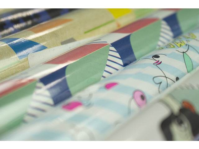 Geschenkpapier Känguru Luxe sortiert 70 x 100 cm, 2 Vel pro Rolle, FSC