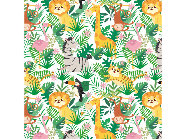 Cadeaupapier Kangaro soort dessins assorti, 70 x 200 cm