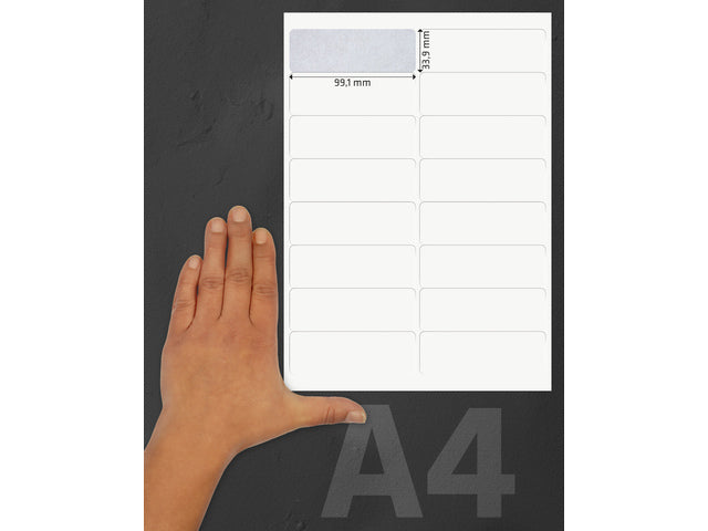 Etiket Kangaro ILK 99,1x33,9mm doos à 100 vel 16 etiketten per A4 vel