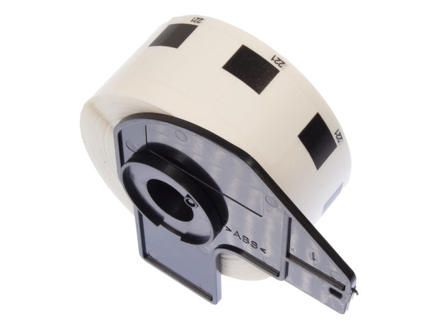 Etiket Kangaro compatible Brother DK-11221 zwart/wit 23x23mm 1 rol a 1000 etiketten