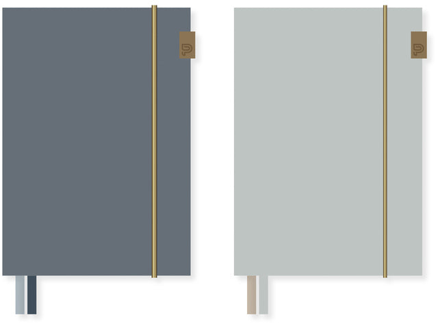 Notitieboek Soft Scenes A5 HC lijn katoen krimp a 2 stuks assorti. 80 gram FSC 160 pagina's