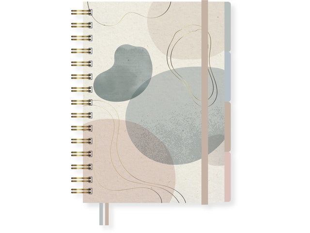 Notitieboek Soft Scenes 4in1 HC A5 spiraal krimp a 2 stuks assorti. 80 gram FSC 200 pagina's