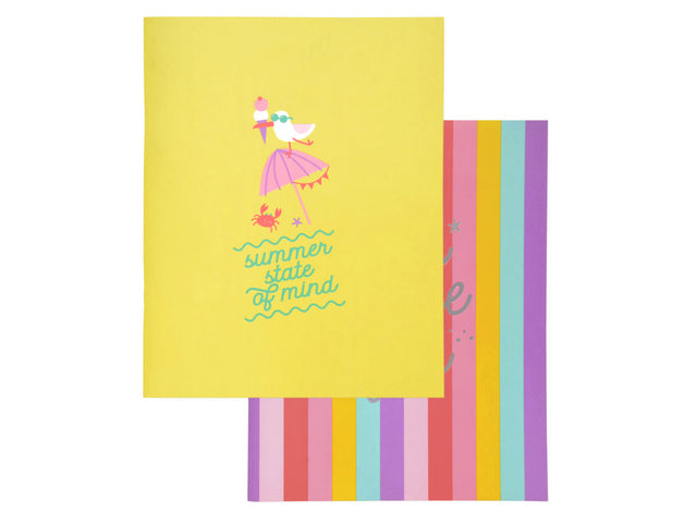 Schrift Beach Happy A5, Packung mit 4 Stück, sortiert