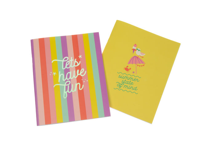 Schrift Beach Happy A5 lijn pak a 4 stuks assorti