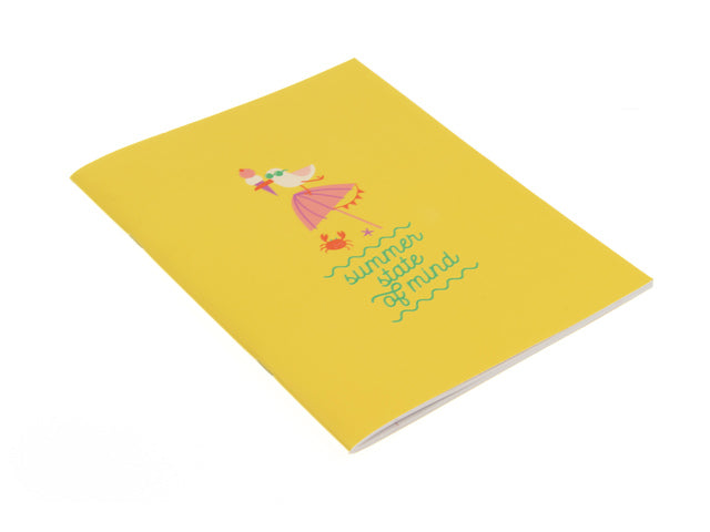 Schrift Beach Happy A5 lijn pak a 4 stuks assorti