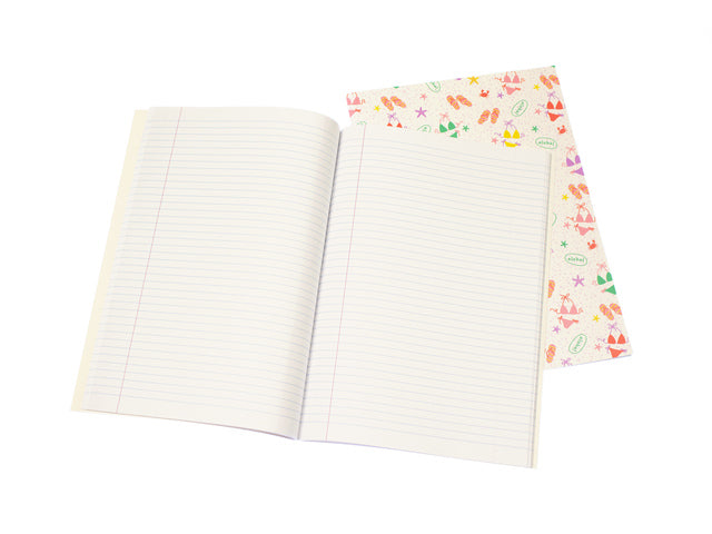 Schrift Beach Happy A4 lijn pak a 4 stuks assorti