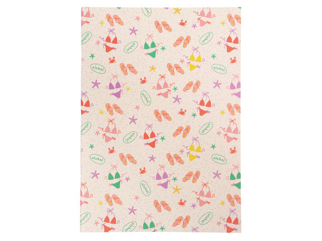 Schrift Beach Happy A4 lijn pak a 4 stuks assorti