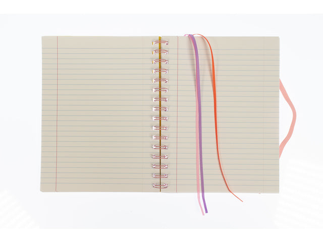 Spiraalboek Beach Happy A5 lijn pak a 2 stuks assorti