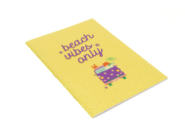 Schrift Beach Happy A4 lijn pak a 2 stuks assorti