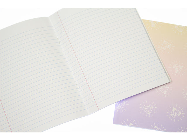 Schrift Galaxy Girl A5 lijn pak a 4 stuks assorti