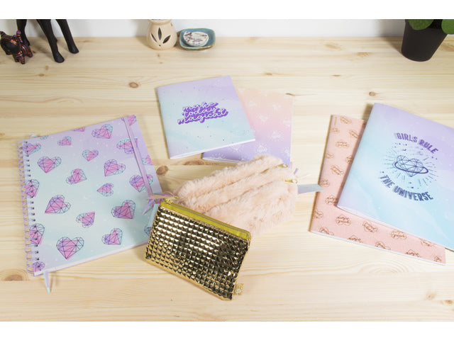 Schrift Galaxy Girl A5 lijn pak a 4 stuks assorti