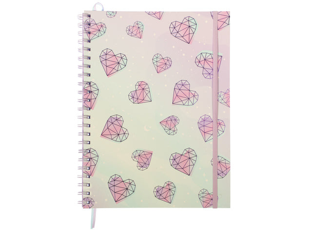 Spiraalboek Galaxy Girl A4 lijn pak a 2 stuks assorti