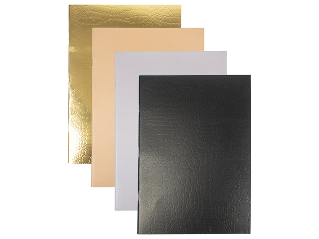 Schrift Pure Croco A4, Packung mit 4 Stück sortiert