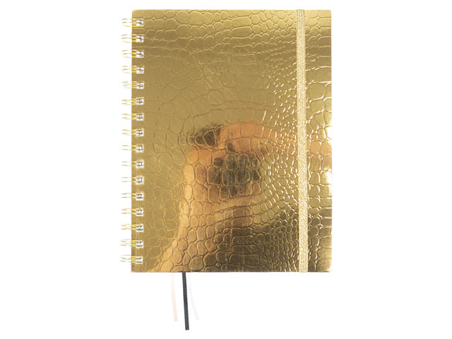 Spiraalboek Pure Croco A5 lijn pak a 5 stuks assorti