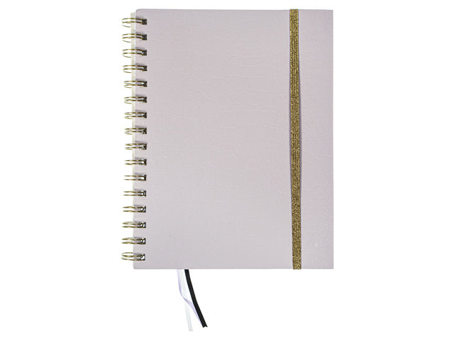 Spiraalboek Pure Croco A5 lijn pak a 5 stuks assorti