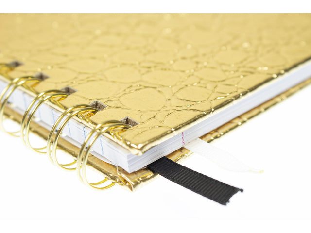 Spiraalboek Pure Croco A5 lijn HC pak a 3 stuks assorti