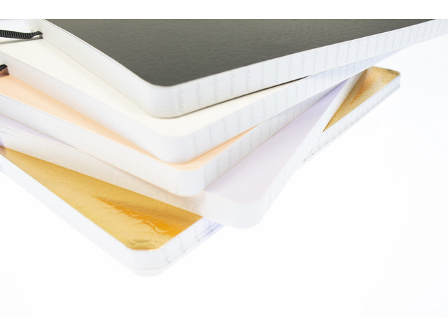 Notitieboek Pure Croco A5 lijn pak a 5 stuks assorti