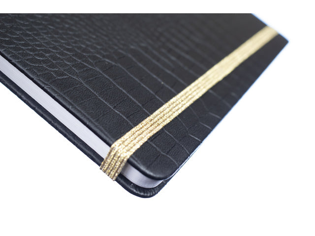 Notitieboek Pure Croco A5 PU HC lijn pak a 2 stuks assorti
