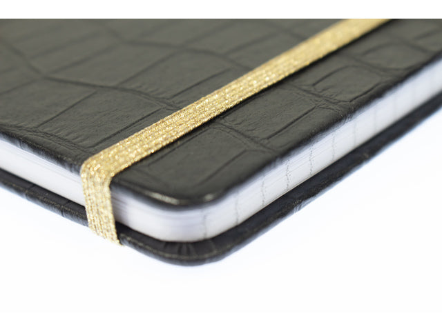 Notitieboek Pure Croco A5 PU HC lijn pak a 2 stuks assorti