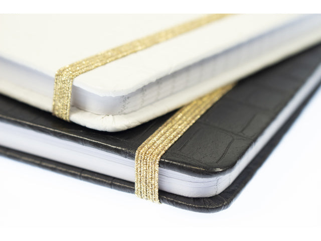 Notitieboek Pure Croco A5 PU HC lijn pak a 2 stuks assorti