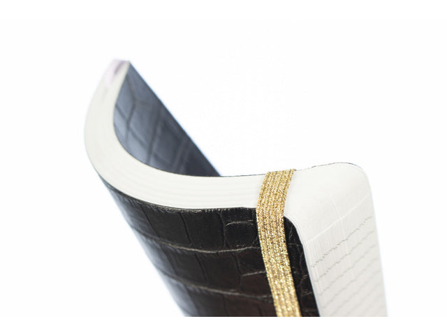 Notitieboek Pure Croco A6 PU HC lijn pak a 2 stuks assorti