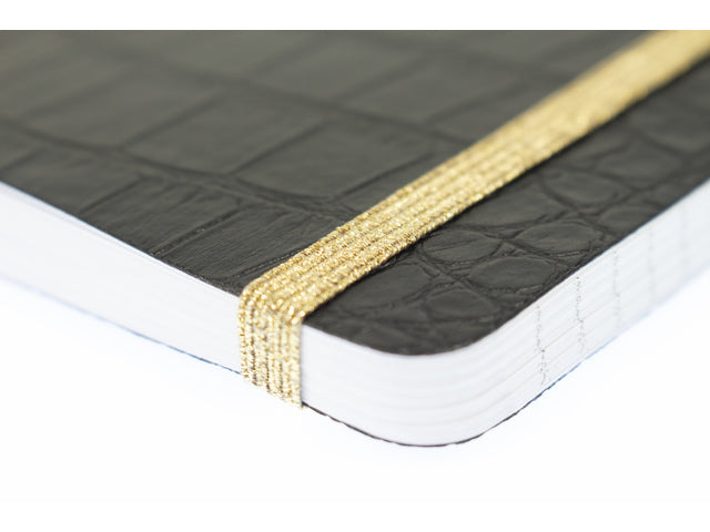 Notitieboek Pure Croco A6 PU HC lijn pak a 2 stuks assorti