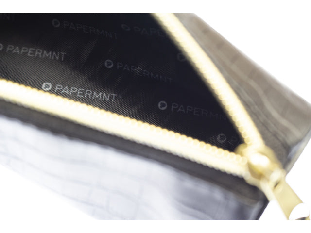 Etui Pure Croco zwart 20x6 rond