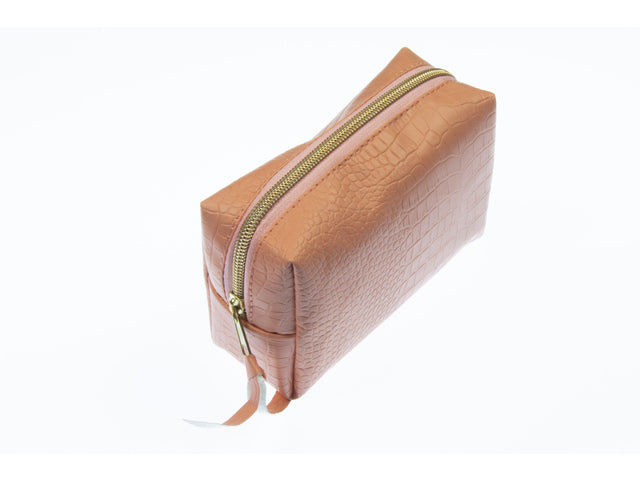 Etui Pure Croco perzik roos 15x6x9 cm