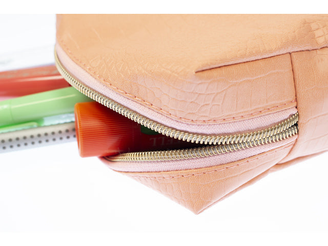 Etui Pure Croco perzik rose 15x6x9 cm