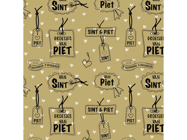 Toonbankrol Sint kraft bruin 60 gram 50 cm ras 200 meter