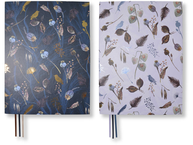 Notitieboek A5 Natural Beauty krimp van 2 stuks. Punt-uitgelijnd, 320 pagina's 80 grams papier