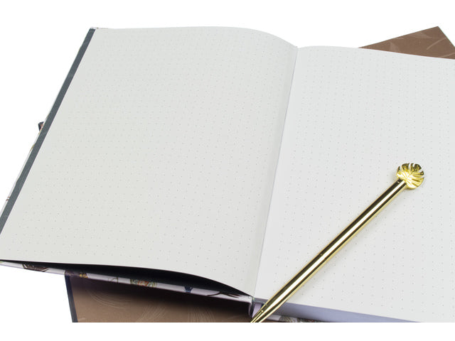 Notitieboek A5 Natural Beauty krimp van 2 stuks. Punt-gelijnd, 320 pagina's 80 grams papier