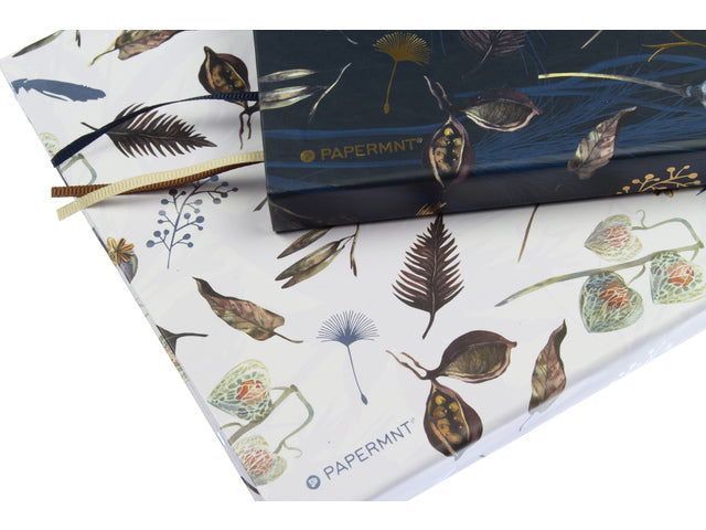 Notitieboek A5 Natural Beauty krimp van 2 stuks. Punt-gelijnd, 320 pagina's 80 grams papier