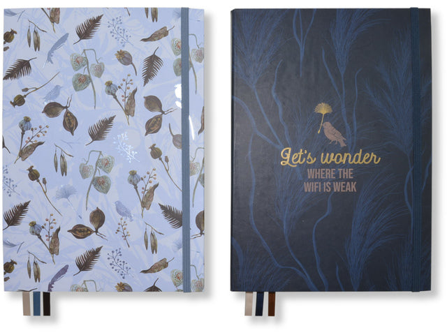 Notitieboek Large Naturel krimp van 2 stuks. Punt-uitgelijnd, 320 pagina's 80 grams papier