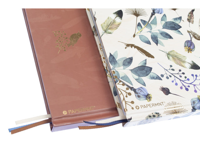 Notitieboek A5 Natural Beauty krimp van 2 stuks. Blanco, 120 pagina's 120 grams papier