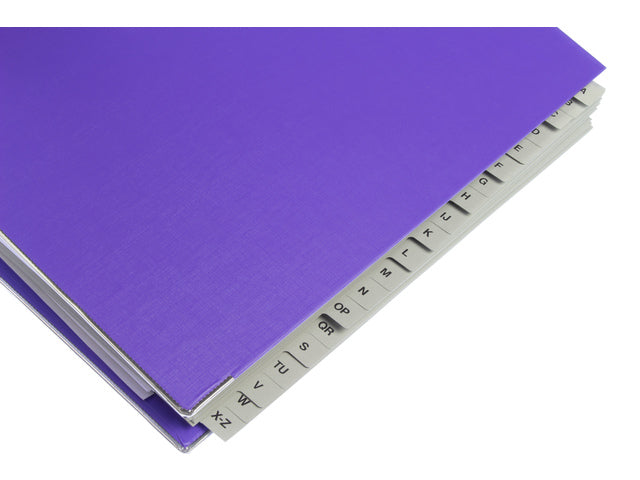 Tabblad ECO Kangaro A4 letters 180 gram grijs karton 23-gaats 20-delig Extra breed