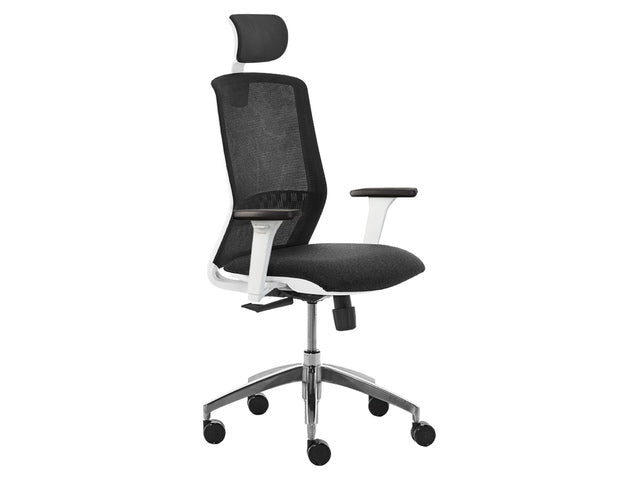 Bürostuhl Linea Tekna White 01 schwarz/weiß