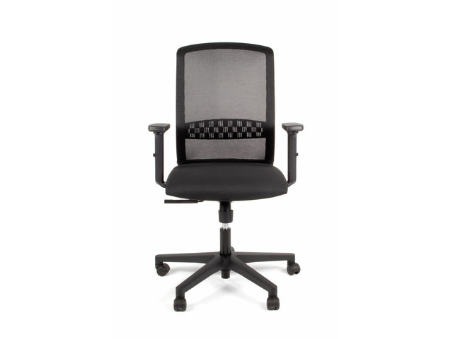 Bürostuhl Linea Tekna 01 schwarz/schwarz mit 2D-Armlehnen