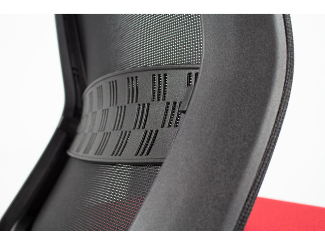 Bürostuhl Linea Tekna 01 schwarz/rot mit 2D-Armlehnen